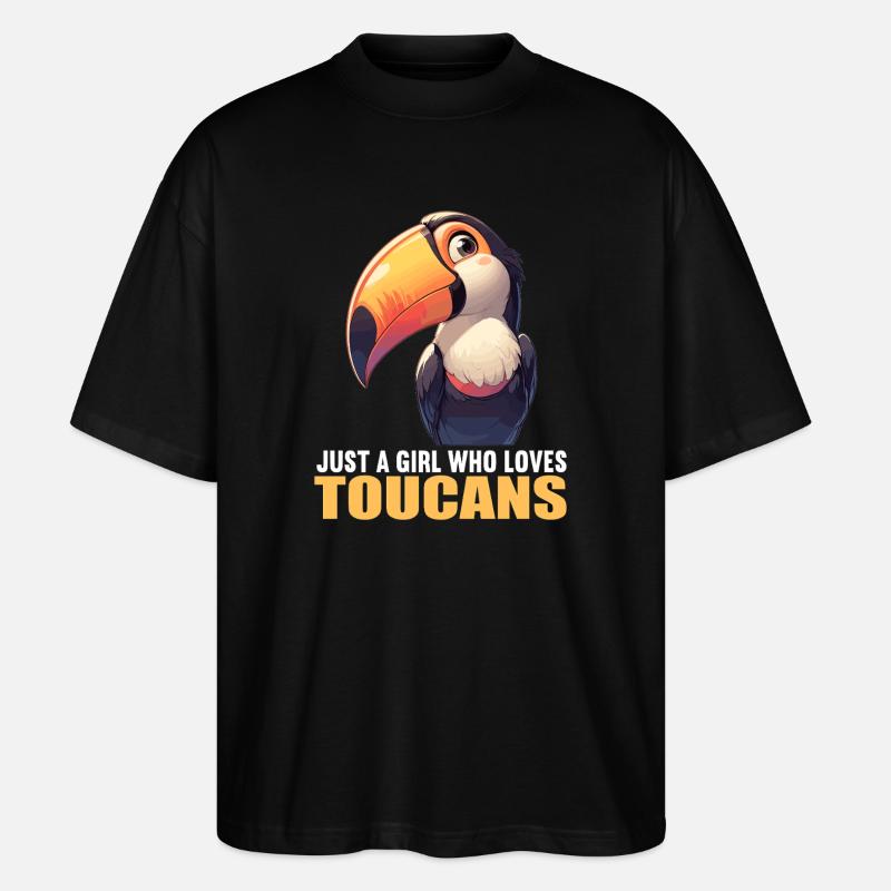 Tukane Tukan - Stanley/Stella Oversized Unisex Bio T-Shirt Blaster 2.0 - Schwarz