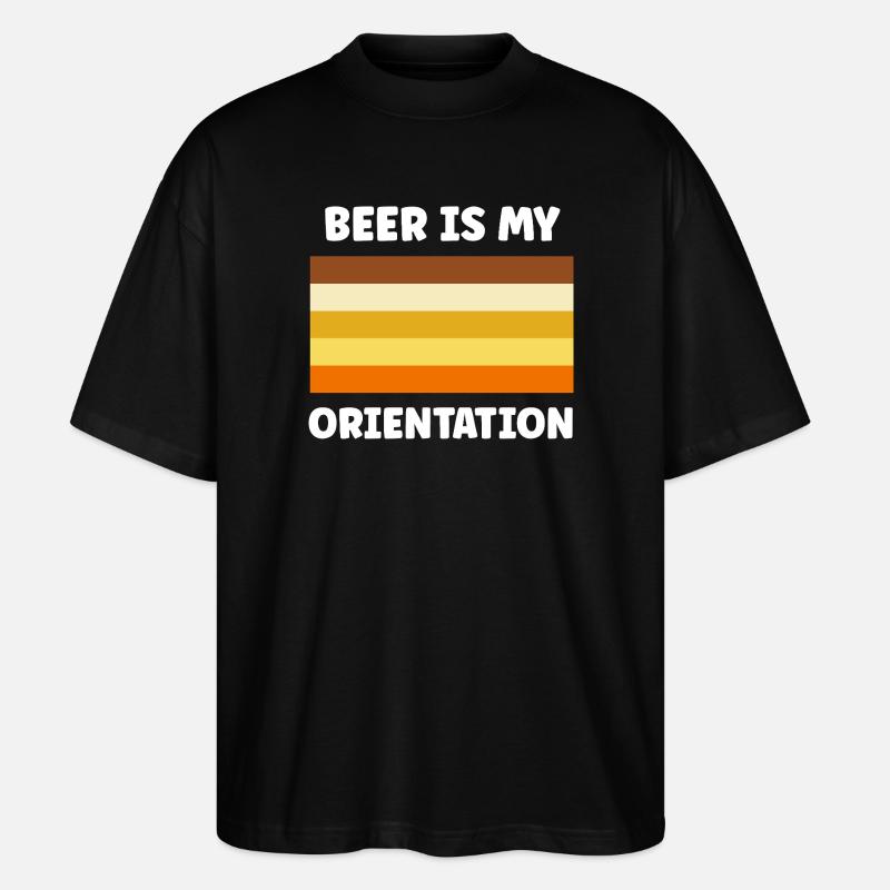 Bière est mon orientation - T-shirt bio Blaster 2.0 coupe oversize Stanley/Stella Unisexe - noir