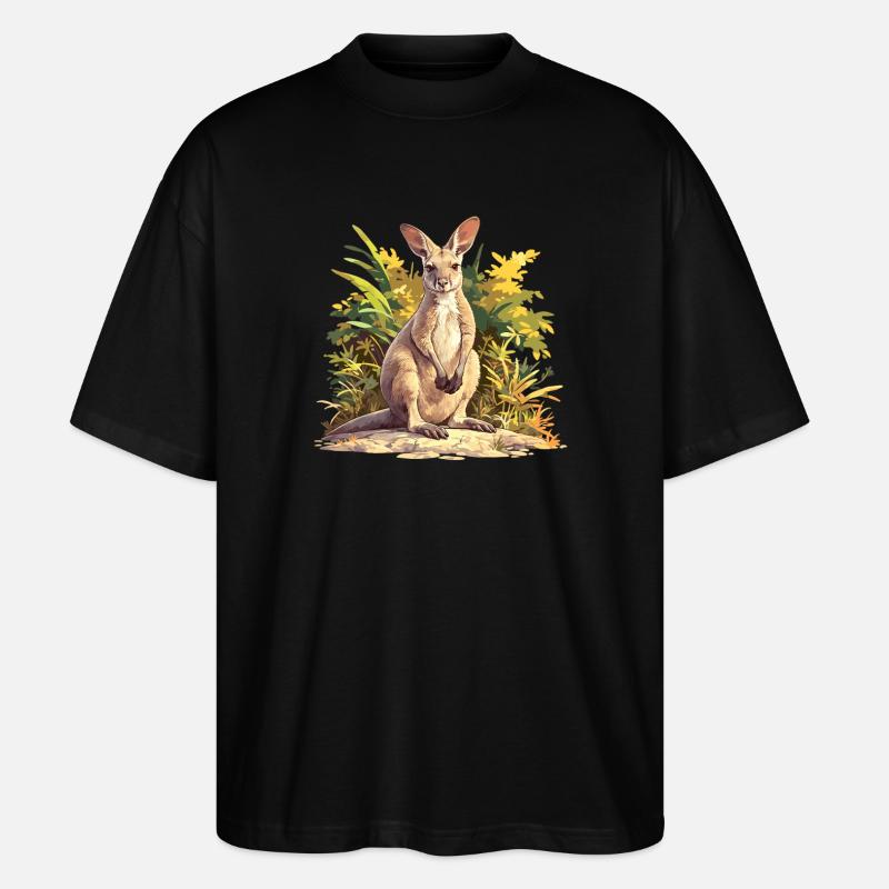 Wallabys Wallaby - Stanley/Stella Oversized Unisex Bio T-Shirt Blaster 2.0 - Schwarz