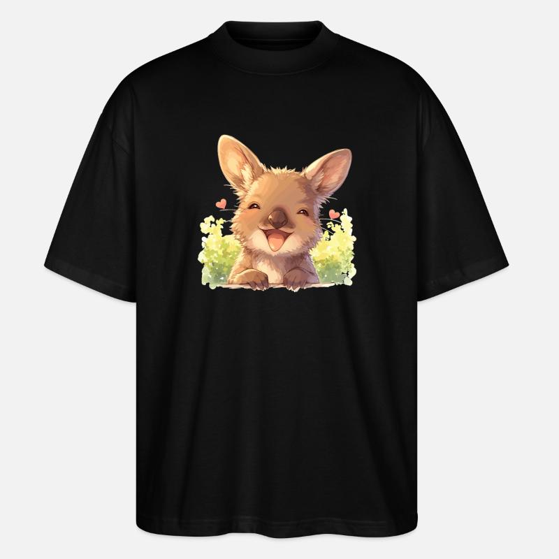 Wallabys Wallaby - Stanley/Stella Oversized Unisex Bio T-Shirt Blaster 2.0 - Schwarz