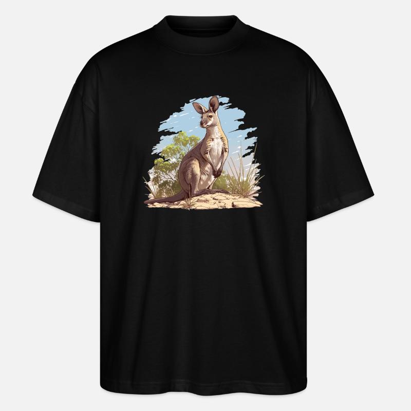 Wallabies Wallaby - T-shirt bio Blaster 2.0 coupe oversize Stanley/Stella Unisexe - noir