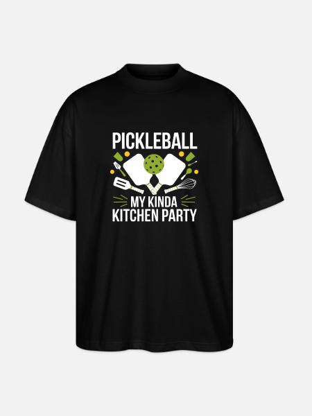 Pickleball My Kinda Kitchen Party - Stanley/Stella Oversized Unisex Organic T-shirt Blaster 2.0 - black