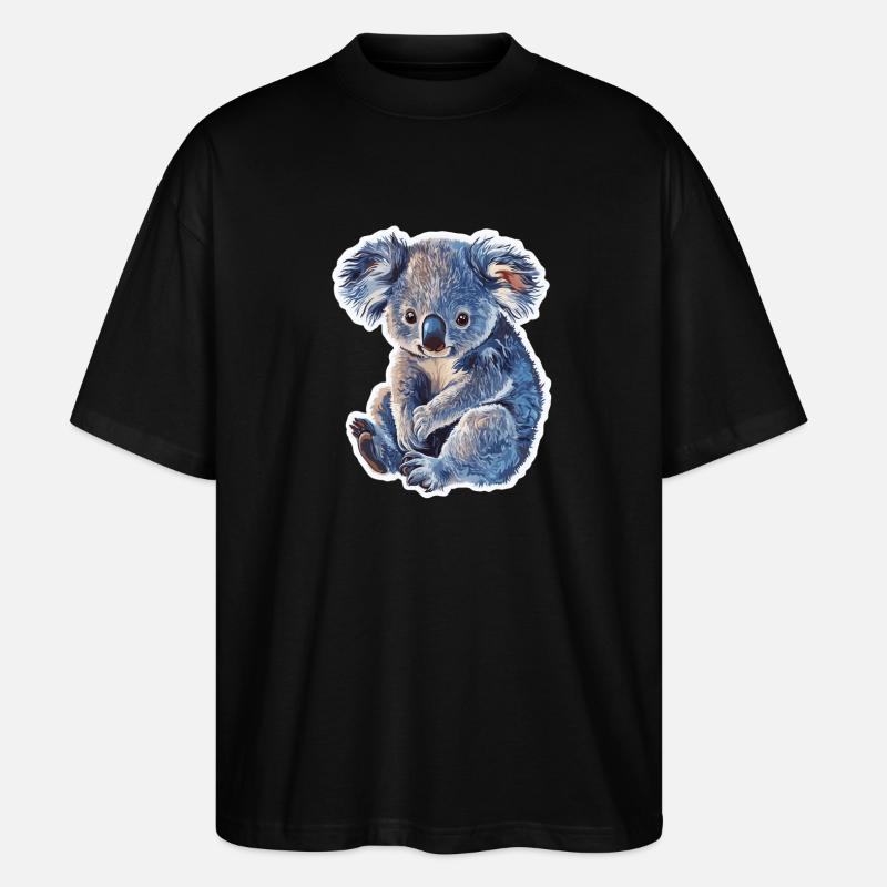 Koala - Stanley/Stella Oversized Unisex Bio T-Shirt Blaster 2.0 - Schwarz