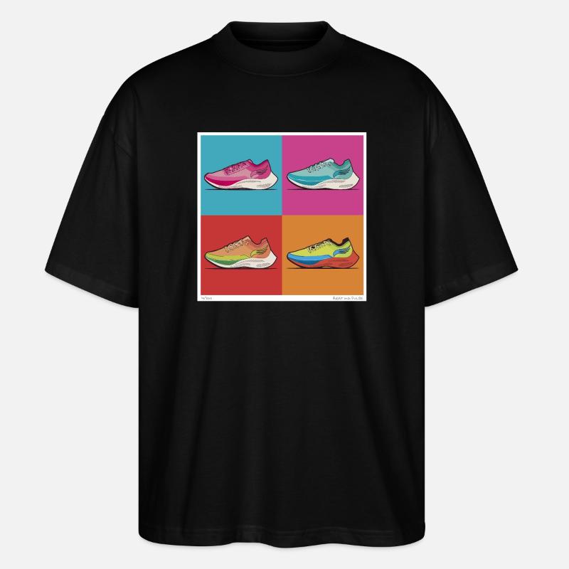 Pop Art Trainer - Stanley/Stella Oversized Unisex Organic T-shirt Blaster 2.0 - black