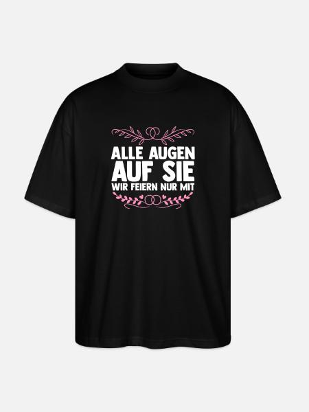 JGA Team Braut Junggesellinnenabschied - Stanley/Stella Oversized Unisex Bio T-Shirt Blaster 2.0 - Schwarz