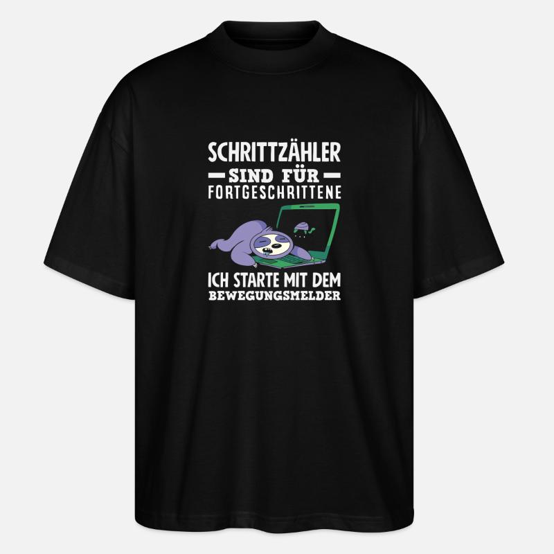 Podomètre? J’utilise le détecteur de mouvement - T-shirt bio Blaster 2.0 coupe oversize Stanley/Stella Unisexe - noir