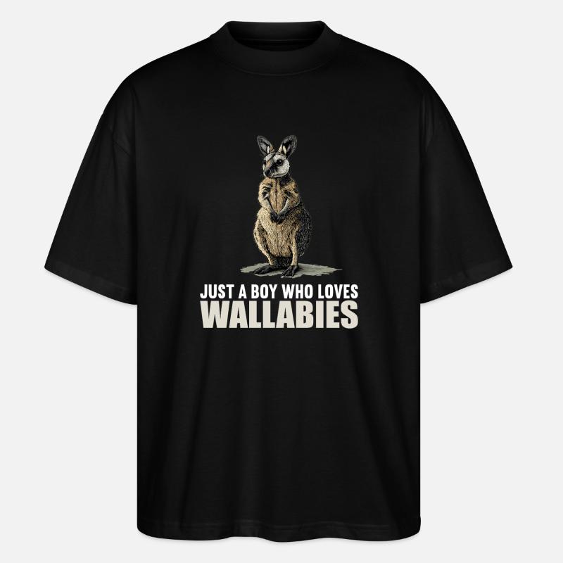 Wallabies Wallaby - T-shirt bio Blaster 2.0 coupe oversize Stanley/Stella Unisexe - noir