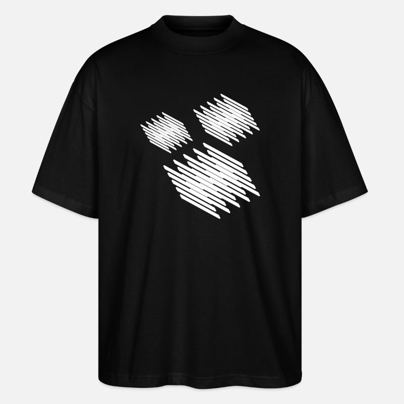 Conception de carrés géométriques - T-shirt bio Blaster 2.0 coupe oversize Stanley/Stella Unisexe - noir
