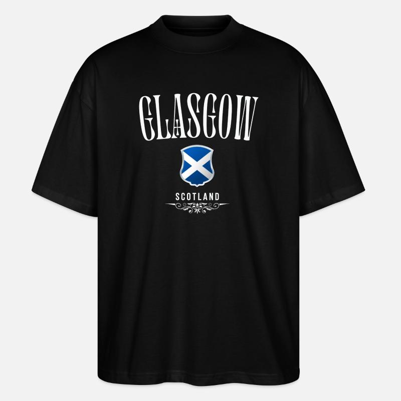 Glasgow, Écosse, souvenir de Glasgow - T-shirt bio Blaster 2.0 coupe oversize Stanley/Stella Unisexe - noir