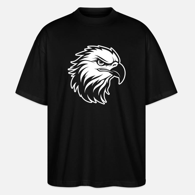 Adler Kopf - Stanley/Stella Oversized Unisex Bio T-Shirt Blaster 2.0 - Schwarz