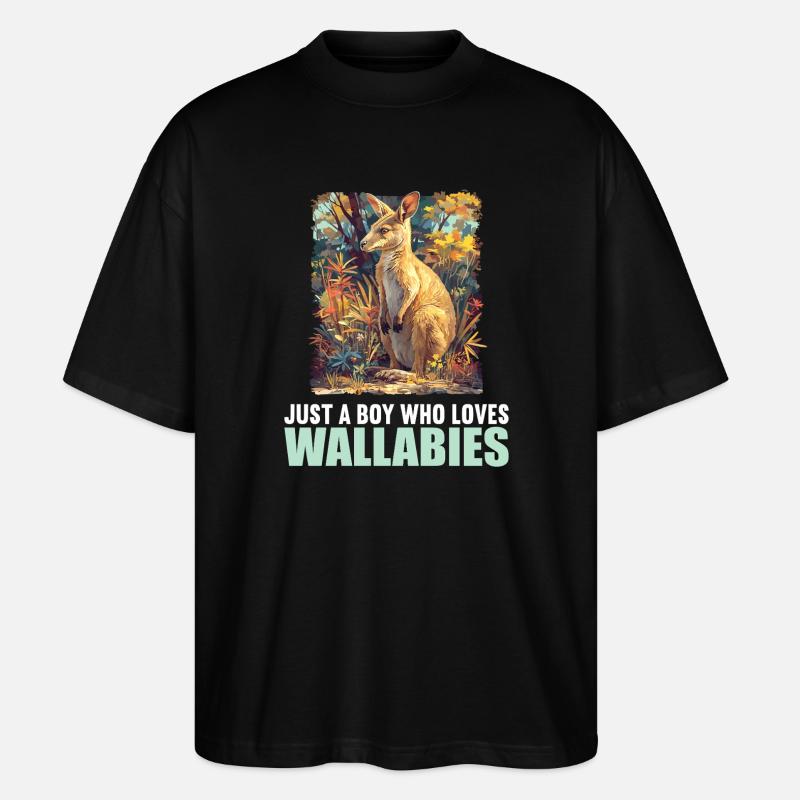 Wallabies Wallaby - T-shirt bio Blaster 2.0 coupe oversize Stanley/Stella Unisexe - noir