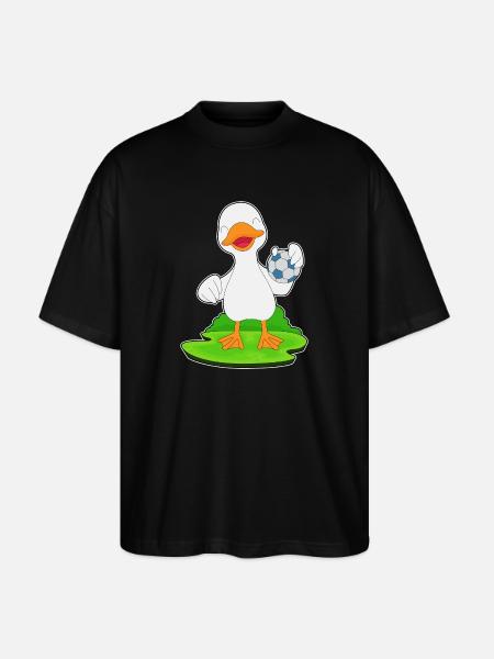 Duck Handball Player Handball - Stanley/Stella Oversized Unisex Organic T-shirt Blaster 2.0 - black