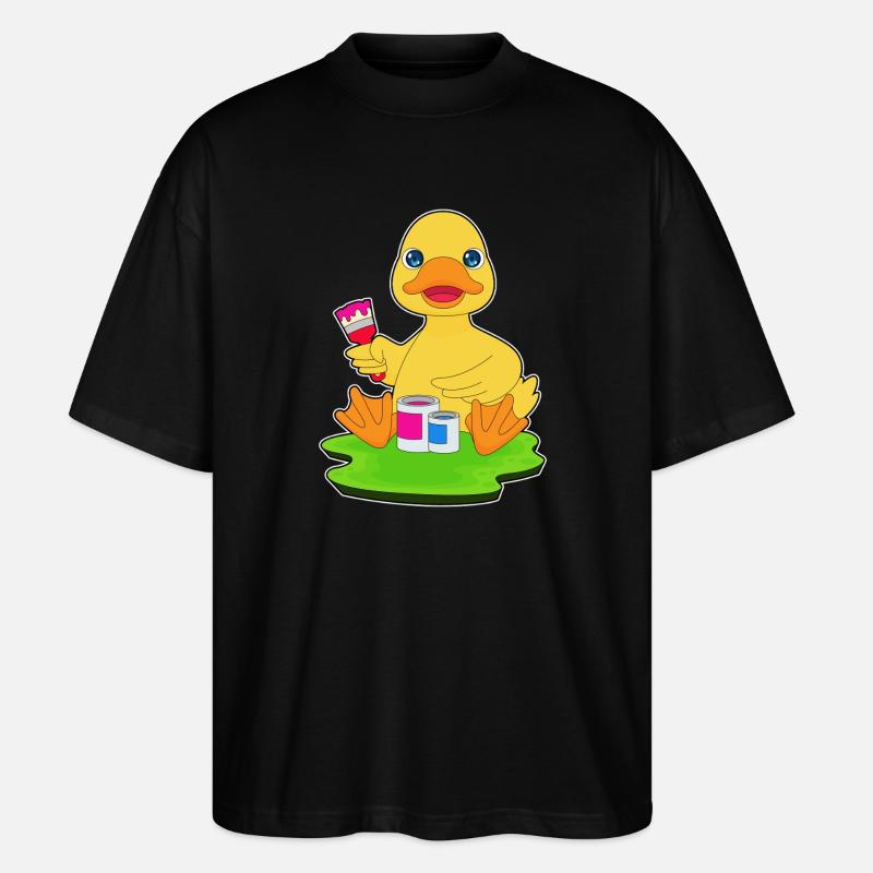 Peinture au pinceau Duck Painter - T-shirt bio Blaster 2.0 coupe oversize Stanley/Stella Unisexe - noir
