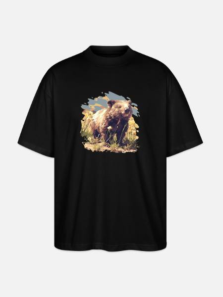 Wombats Wombat - Stanley/Stella Oversized Unisex Bio T-Shirt Blaster 2.0 - Schwarz