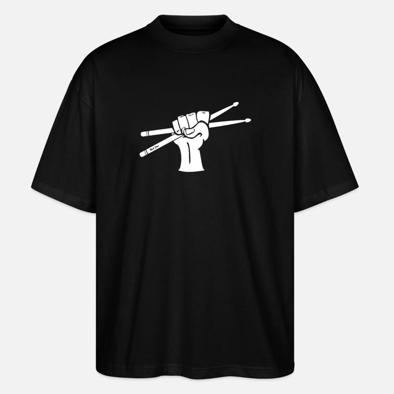 Drumsticks Motiv - Stanley/Stella Oversized Unisex Bio T-Shirt Blaster 2.0 - Schwarz