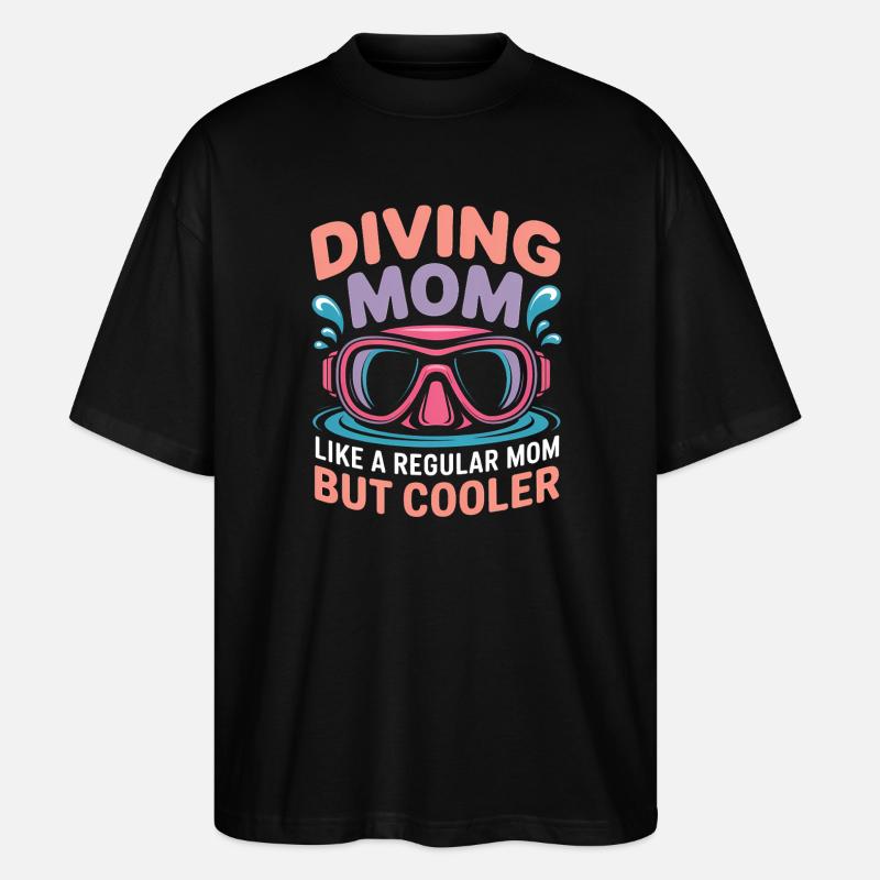 Tauchen Spruch Mama Lustiges Tauchen Geschenk - Stanley/Stella Oversized Unisex Bio T-Shirt Blaster 2.0 - Schwarz