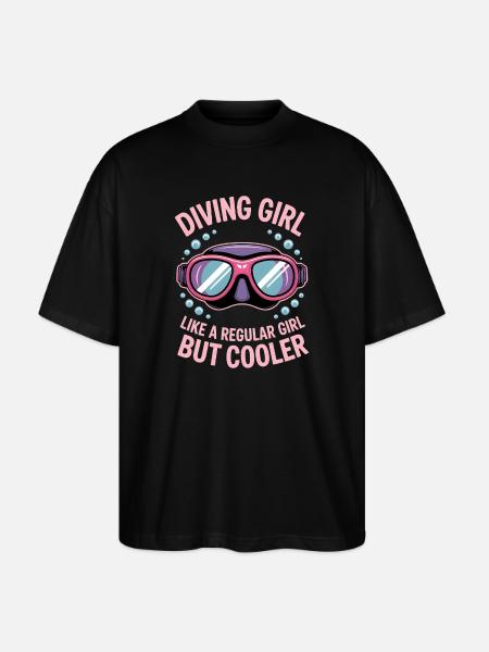 Plongée Dire Fille Drôle Plongée Cadeau - T-shirt bio Blaster 2.0 coupe oversize Stanley/Stella Unisexe - noir