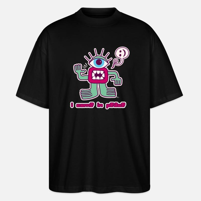 Außerirdischer - Stanley/Stella Oversized Unisex Bio T-Shirt Blaster 2.0 - Schwarz