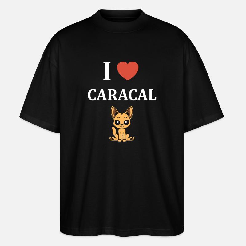Ich liebe Caracal - Stanley/Stella Oversized Unisex Bio T-Shirt Blaster 2.0 - Schwarz