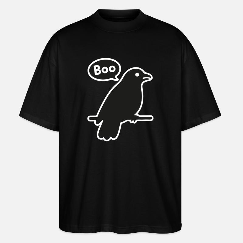 Krähe erschrecken - Stanley/Stella Oversized Unisex Bio T-Shirt Blaster 2.0 - Schwarz