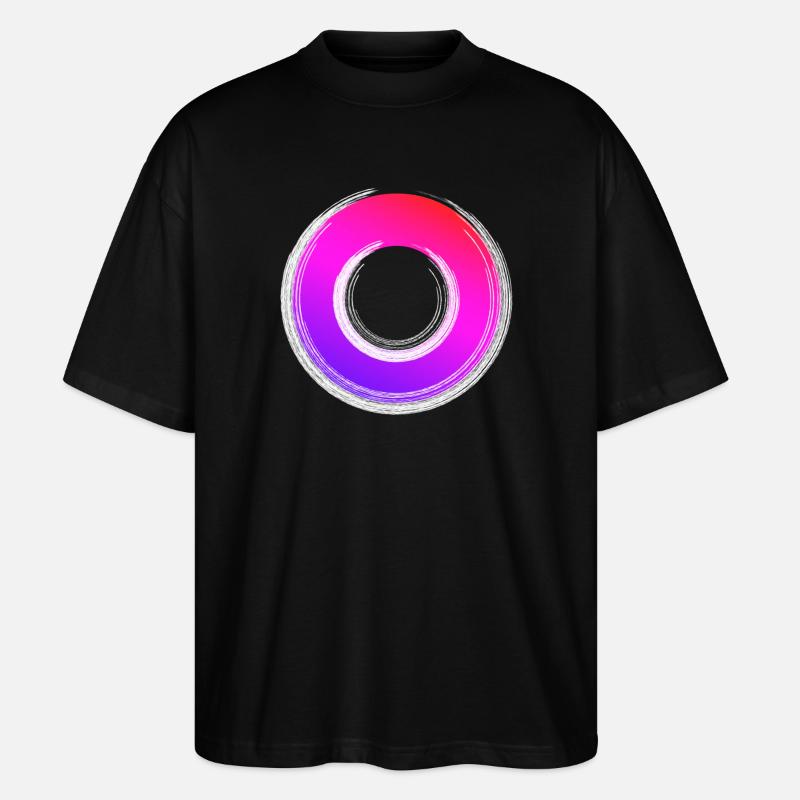 Gradient Ring Sparkle - Stanley/Stella Oversized Unisex Organic T-shirt Blaster 2.0 - black