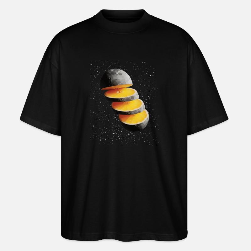 Sliced Lemon Moon Moon Lemon - Stanley/Stella Oversized Unisex Organic T-shirt Blaster 2.0 - black
