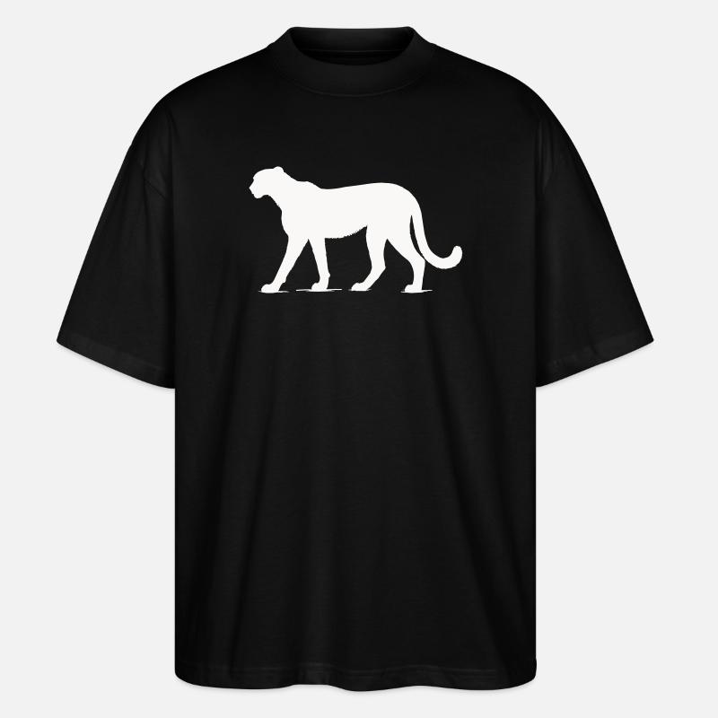 Gepard Tier  - Stanley/Stella Oversized Unisex Bio T-Shirt Blaster 2.0 - Schwarz
