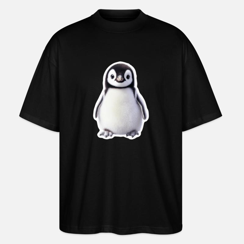 Pinguin - Stanley/Stella Oversized Unisex Bio T-Shirt Blaster 2.0 - Schwarz