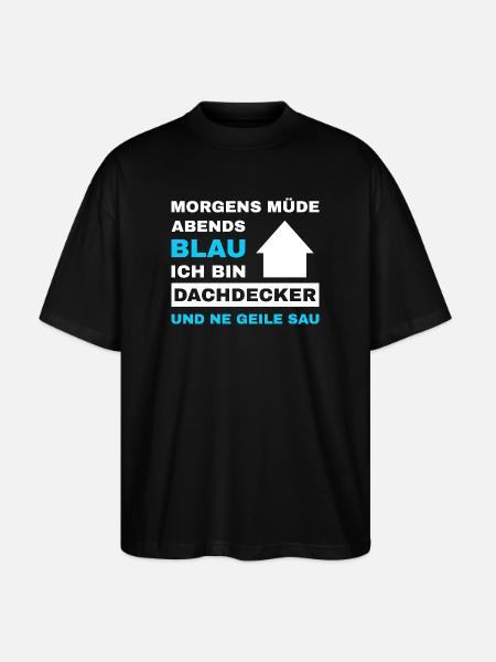 Roofer Roof Roofing Master Roofer - Stanley/Stella Oversized Unisex Organic T-shirt Blaster 2.0 - black