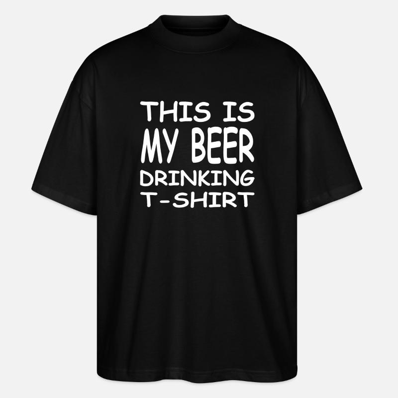 Bier - Stanley/Stella Oversized Unisex Bio T-Shirt Blaster 2.0 - Schwarz
