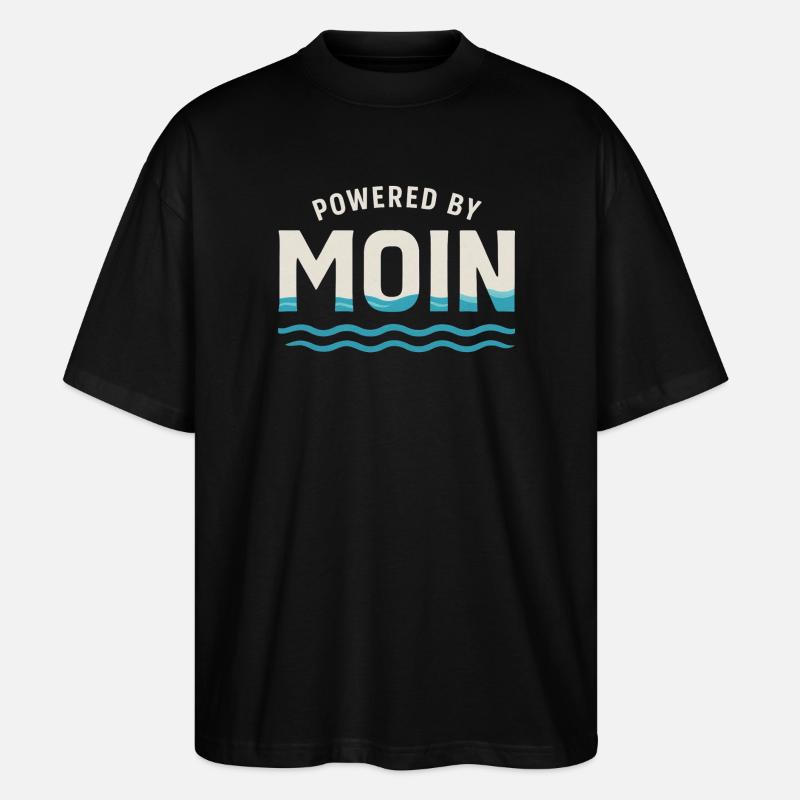 Moon Power Waves Logo - T-shirt bio Blaster 2.0 coupe oversize Stanley/Stella Unisexe - noir