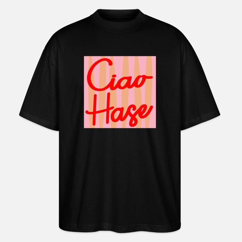 CIAO HAR SELVVERD - Stanley/Stella Blaster 2.0 Økologisk Oversized Unisex T-skjorte - svart