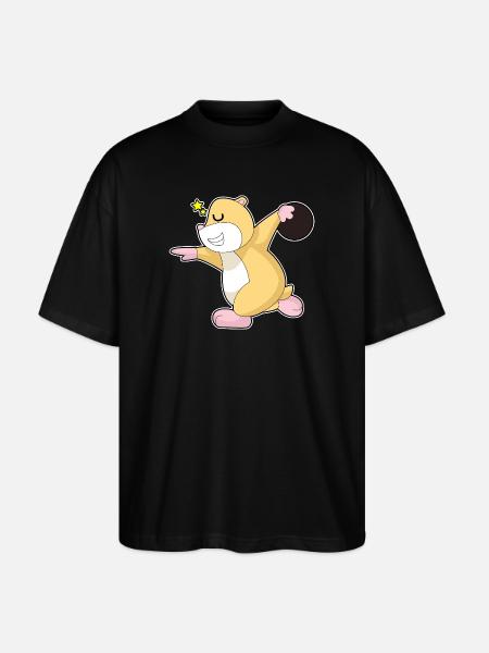 Hamster Bowling Bowlingkugel - Stanley/Stella Oversized Unisex Bio T-Shirt Blaster 2.0 - Schwarz