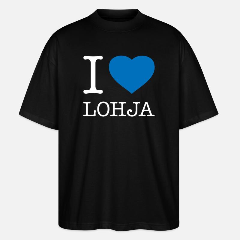 I love Lohja - Stanley/Stella Oversized Unisex Bio T-Shirt Blaster 2.0 - Schwarz