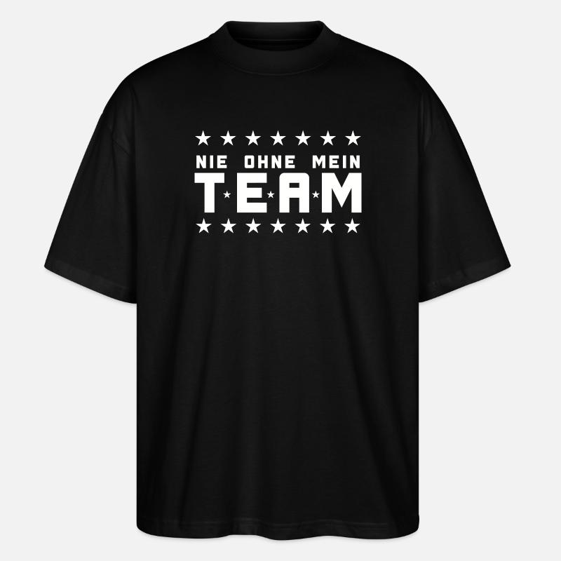 Mein Team - Stanley/Stella Oversized Unisex Bio T-Shirt Blaster 2.0 - Schwarz