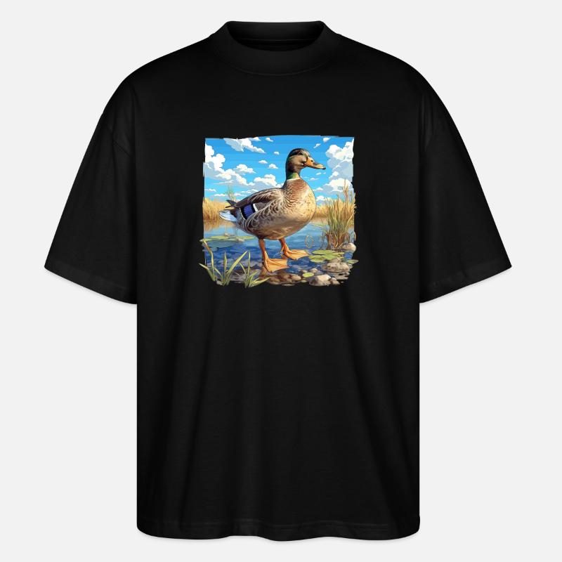 Ducks Duck - Stanley/Stella Oversized Unisex Organic T-shirt Blaster 2.0 - black
