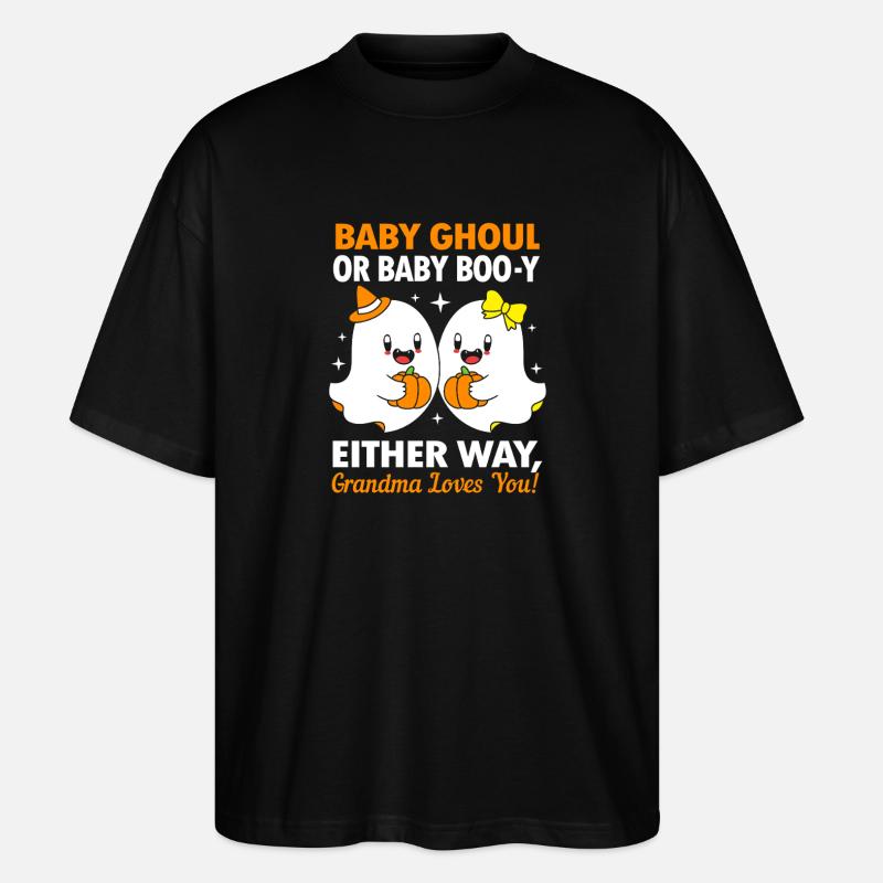 Gender Reveal Halloween Babyshower - Stanley/Stella Oversized Unisex Bio T-Shirt Blaster 2.0 - Schwarz