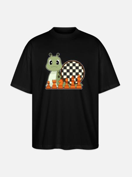 Snail Chessboard Chess Board Game - Stanley/Stella Oversized Unisex Organic T-shirt Blaster 2.0 - black