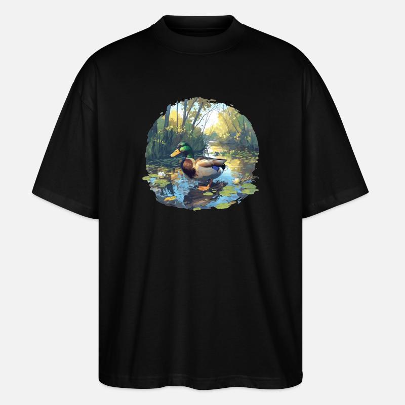 Enten Ente - Stanley/Stella Oversized Unisex Bio T-Shirt Blaster 2.0 - Schwarz