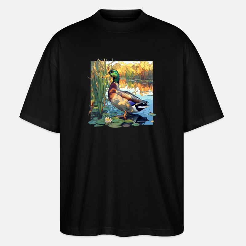 Enten Ente - Stanley/Stella Oversized Unisex Bio T-Shirt Blaster 2.0 - Schwarz