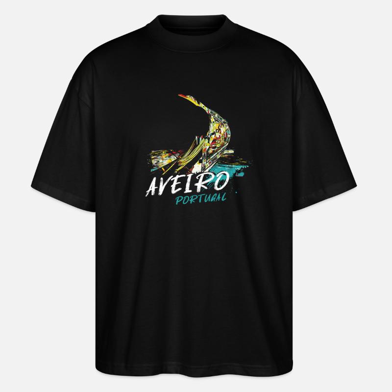 Bugboot moliceiro Aveiro Illustration - Stanley/Stella Oversized Unisex Bio T-Shirt Blaster 2.0 - Schwarz