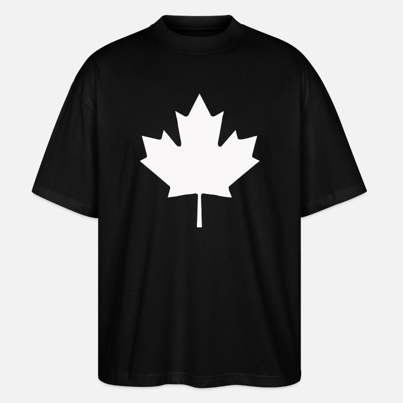 Canada Leaf Silhouette - Stanley/Stella Oversized Unisex Organic T-shirt Blaster 2.0 - black