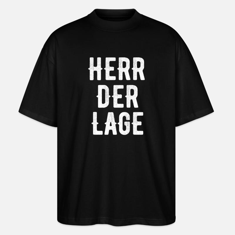 Herr der Lage - Stanley/Stella Oversized Unisex Bio T-Shirt Blaster 2.0 - Schwarz