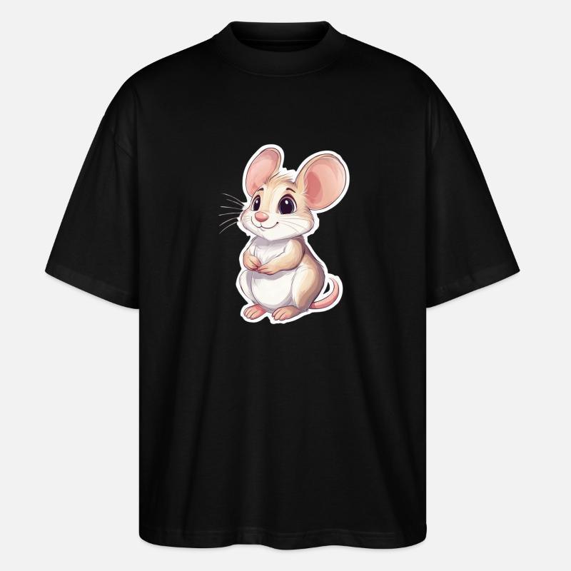 Maus - Stanley/Stella Oversized Unisex Bio T-Shirt Blaster 2.0 - Schwarz