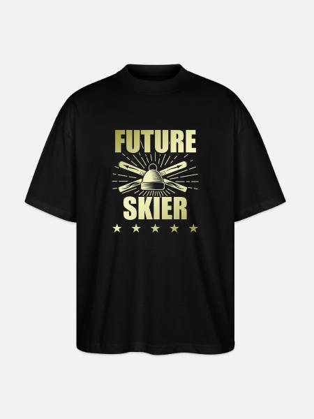 The future of skiing - Stanley/Stella Oversized Unisex Organic T-shirt Blaster 2.0 - black