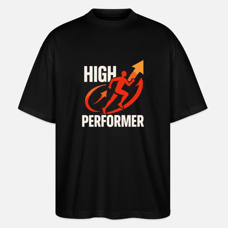 High Performer Sprint Design - Stanley/Stella Oversized Unisex Organic T-shirt Blaster 2.0 - black