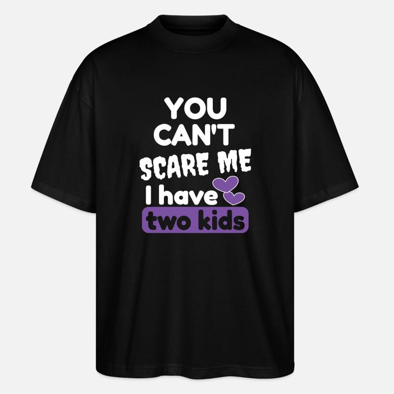 Ich habe zwei Kinder - Stanley/Stella Oversized Unisex Bio T-Shirt Blaster 2.0 - Schwarz