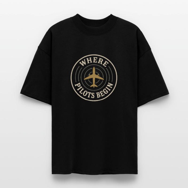 Flight Instructor Cfi Pilot Aviation Instructor Stanley/Stella Oversized Unisex Organic T-shirt Blaster 2.0