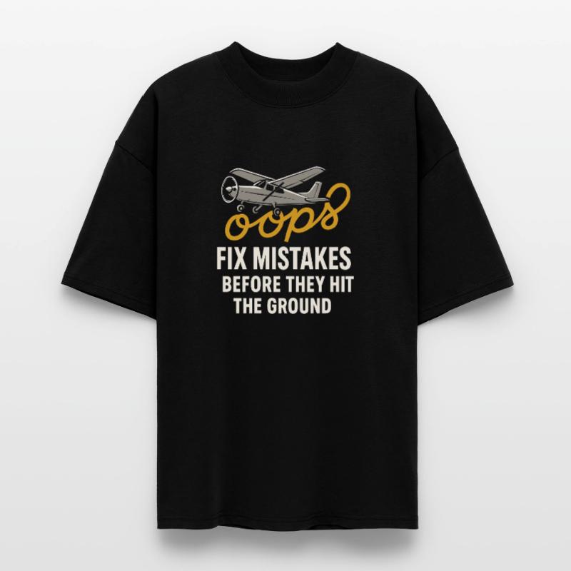 Flight Instructor Cfi Pilot Aviation Instructor Stanley/Stella Oversized Unisex Organic T-shirt Blaster 2.0