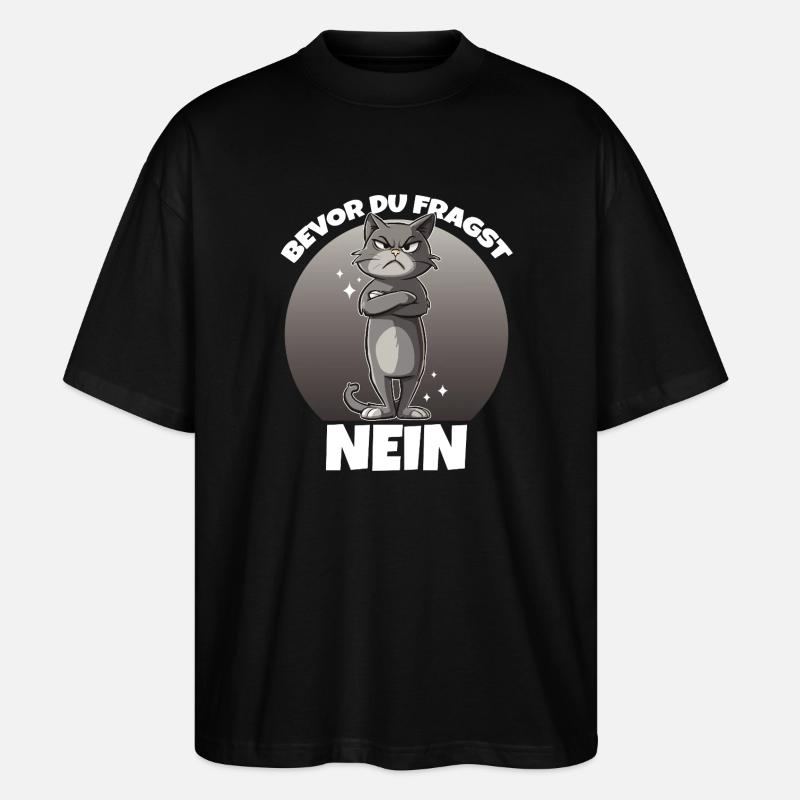 Grim Cat : Pas de dire - T-shirt bio Blaster 2.0 coupe oversize Stanley/Stella Unisexe - noir